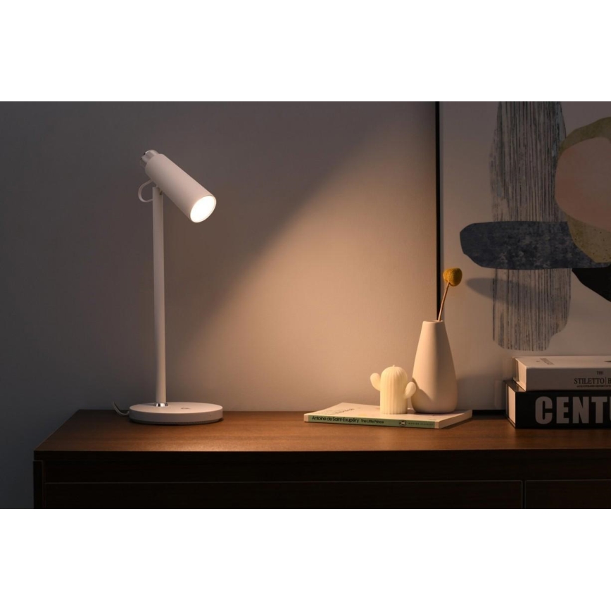LED pritemdomas stalinis šviestuvas Su bevielis Qi įkrovimas TIT LED/12W/230V balta