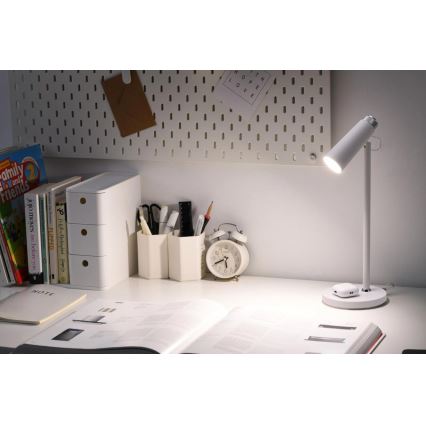 LED pritemdomas stalinis šviestuvas Su bevielis Qi įkrovimas TIT LED/12W/230V balta