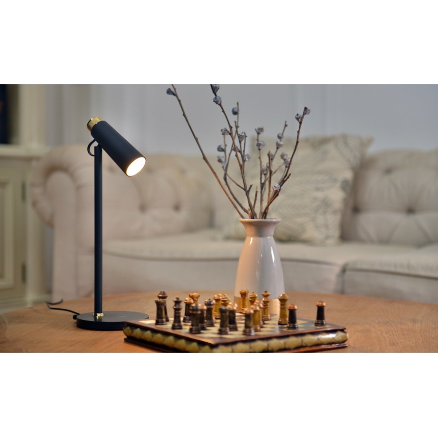 LED pritemdomas stalinis šviestuvas Su bevielis Qi įkrovimas TIT LED/12W/230V juoda
