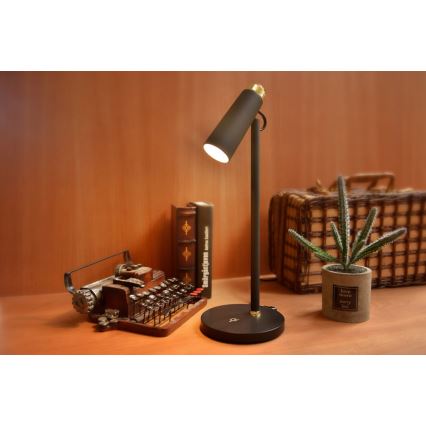 LED pritemdomas stalinis šviestuvas Su bevielis Qi įkrovimas TIT LED/12W/230V juoda