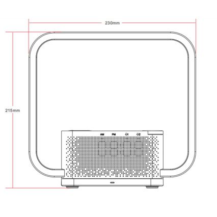 LED pritemdomas stalinis šviestuvas Su žadintuvas ir Qi įkrovimas LED/18W/230V balta
