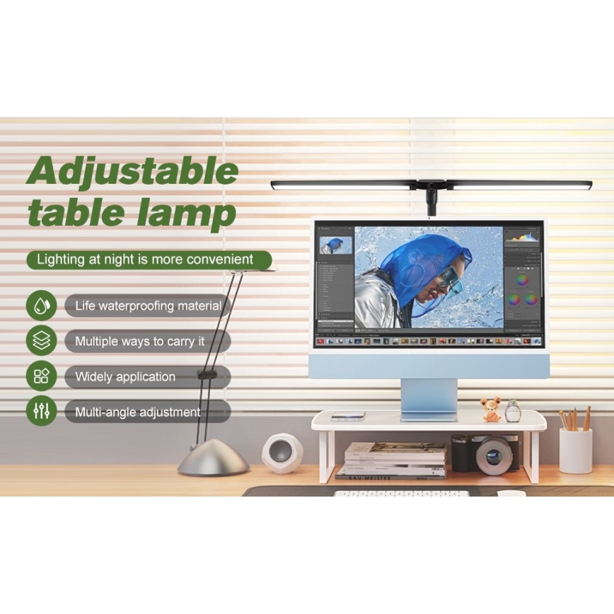 LED Lankstus pritemdomas monitoriaus apšvietimas OFFICE LED/24W/230V 2700-6300K CRI 95