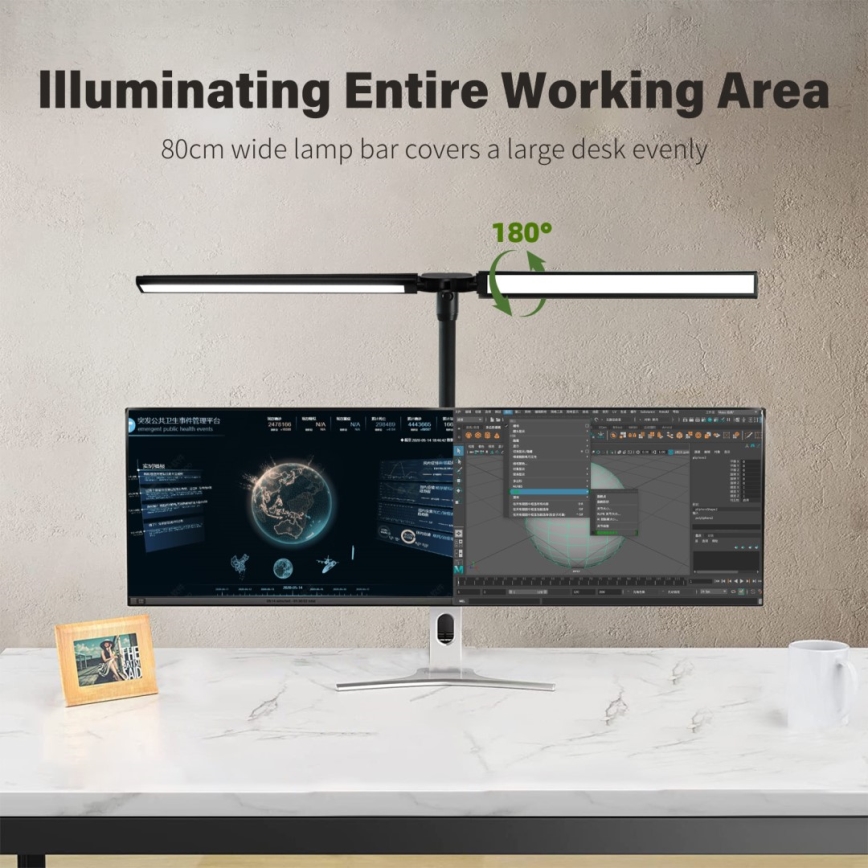 LED Lankstus pritemdomas monitoriaus apšvietimas OFFICE LED/24W/230V 2700-6300K CRI 95