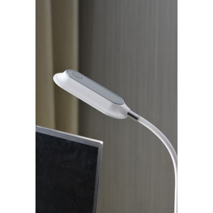LED+CCT Dimeriuojama stalo lempa su spaustuku CLIP LED/7,5W/230V 3000/4200/5000K balta