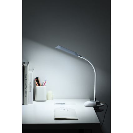 LED+CCT Dimeriuojama stalo lempa su spaustuku CLIP LED/7,5W/230V 3000/4200/5000K balta