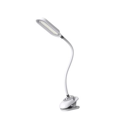 LED+CCT Dimeriuojama stalo lempa su spaustuku CLIP LED/7,5W/230V 3000/4200/5000K balta