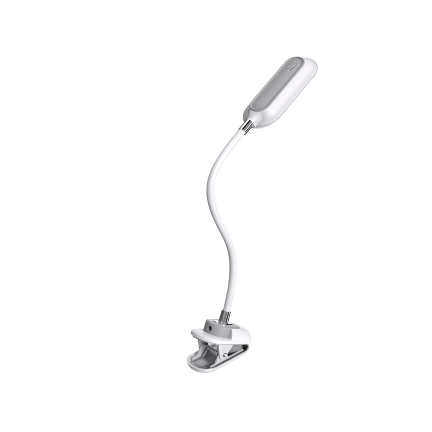 LED+CCT Dimeriuojama stalo lempa su spaustuku CLIP LED/7,5W/230V 3000/4200/5000K balta