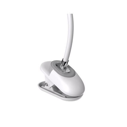 LED+CCT Dimeriuojama stalo lempa su spaustuku CLIP LED/7,5W/230V 3000/4200/5000K balta