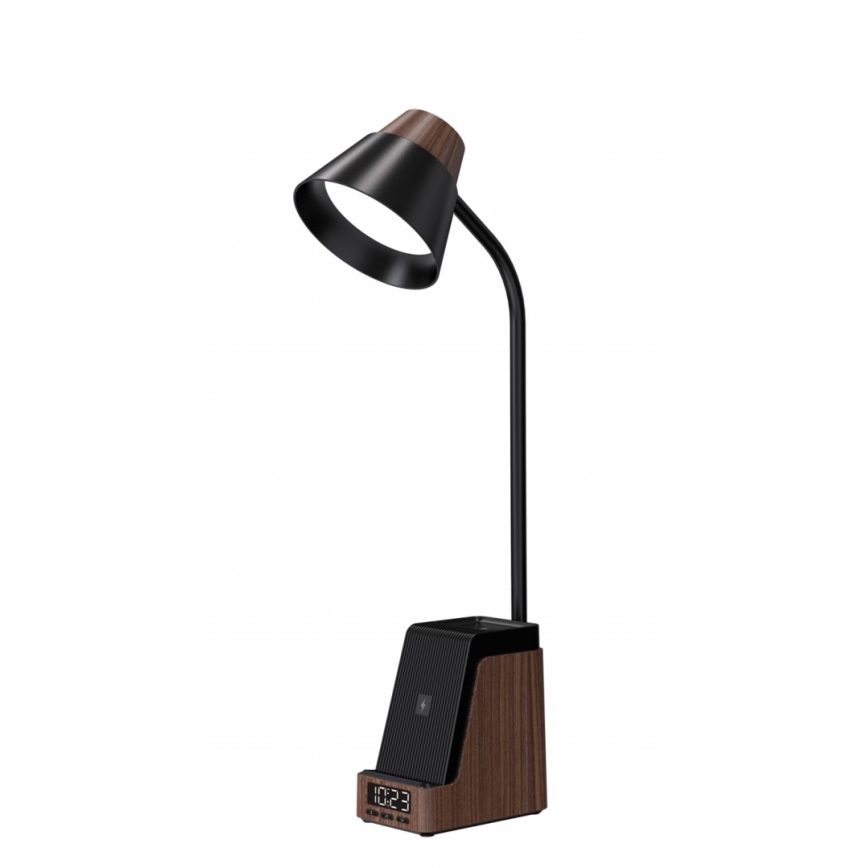 LED+CCT dimeriuojama stalinė lempa su belaidžiu QI įkrovimu IDEAL LED/8W/230V 2700/4000/5000K ruda