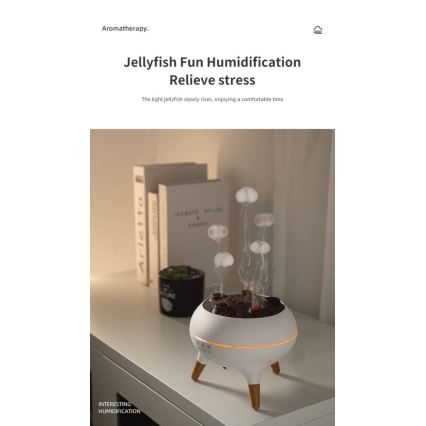 Immax 09104L - Aromaterapinis difuzorius ir oro drėkintuvas JELLYFISH LED/11W/5V