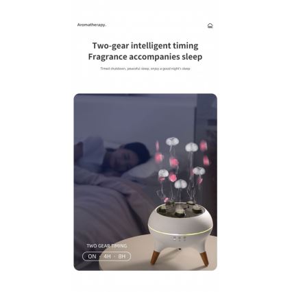 Immax 09104L - Aromaterapinis difuzorius ir oro drėkintuvas JELLYFISH LED/11W/5V