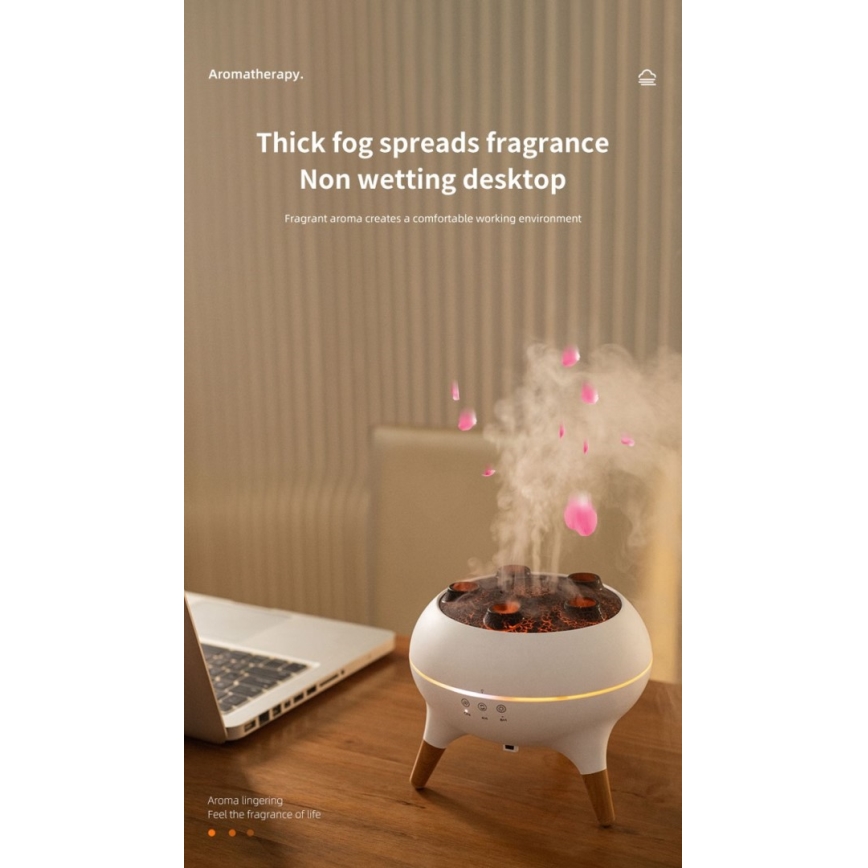 Immax 09104L - Aromaterapinis difuzorius ir oro drėkintuvas JELLYFISH LED/11W/5V