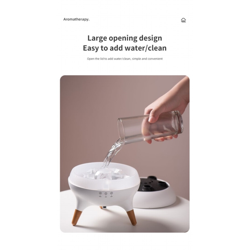 Immax 09104L - Aromaterapinis difuzorius ir oro drėkintuvas JELLYFISH LED/11W/5V