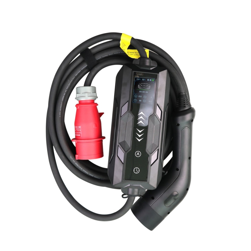 Immax - EV kelioninio įkrovimo stotelė elektromobiliams AC Type 2 16A/380V 11kW + kištukas 230V, 3,7kW 5m + dėklas