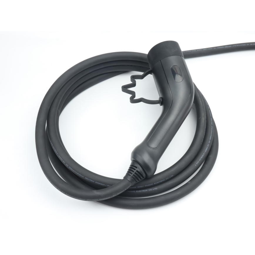 Immax - kelioninė EV įkrovimo stotelė elektromobiliams AC Type 2, 16 A/380 V, 11 kW + 230 V kištukas, 5 m, Wi-Fi (Tuya)