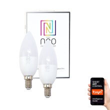 Immax NEO 07002B - RINKINYS 2x LED Reguliuojama lemputė E14/5W/230V ZigBee 2700K Tuya