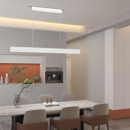 Immax NEO 07075L-LED Reguliuojamas pakabinamas šviestuvas ant laido LISTON baltas LED/18W/230V Tuya + nuotolinio valdymo pultas