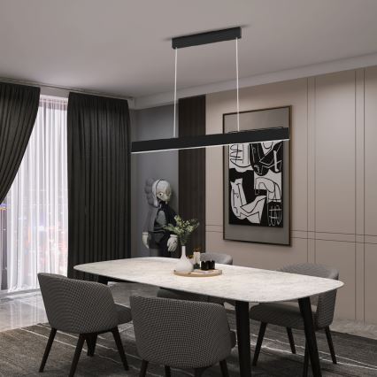 Immax NEO 07076L - LED reguliuojamas pakabinamas šviestuvas ant laido, juodas LISTON LED/18W/230V Tuya + nuotolinio valdymo pultas
