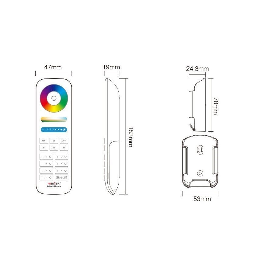 Immax NEO 07087-3 - Universalus nuotolinio valdymo pultas RGB+CCT MiBOXER 2xAAA Tuya