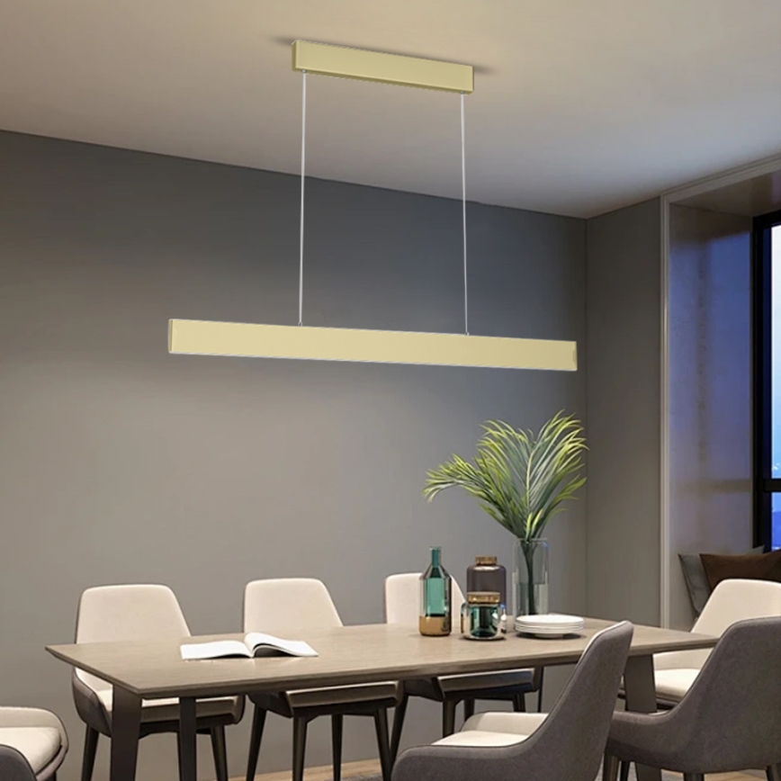 Immax Neo 07128L - LED  Reguliuojamas pakabinamas sietynas LISTON auksas LED/18W/230V ZigBee + nuotolinio valdymo pultas Tuya