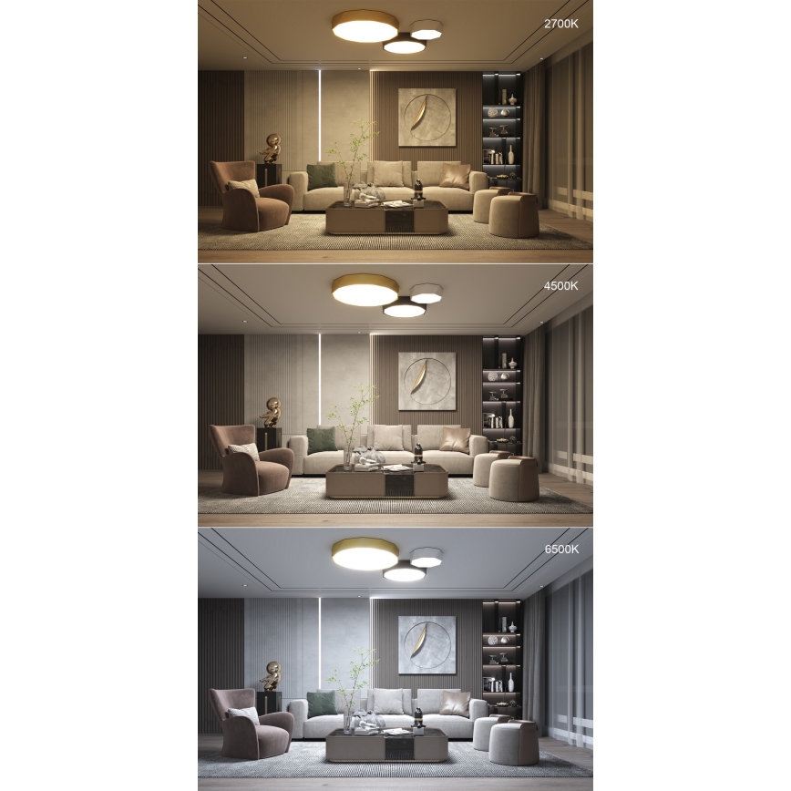 Immax NEO 07130-B60 - LED SMART Pritemdomas lubinis šviestuvas DIAMANTE juoda LED/43W/230V + nuotolinio valdymo pultas 60cm Tuya ZigBee
