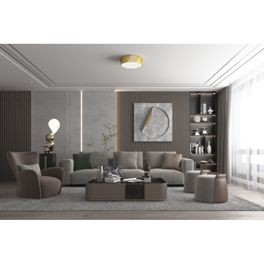 Immax NEO 07132-G40 - LED SMART Reguliuojamas lubų šviestuvas DIAMANTE LED/31W/230V aukso spalva 40 cm + VP Tuya ZigBee