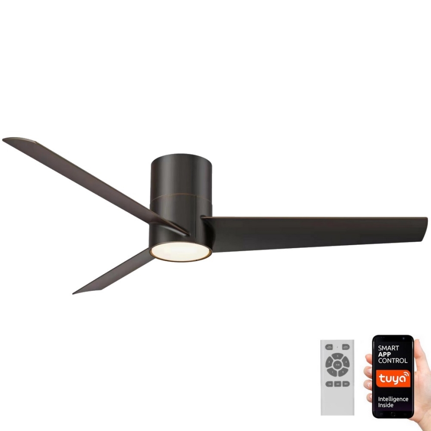 Immax NEO 07135-B - LED lubinis ventiliatorius FRESH LED/18W/230V Wi-Fi Tuya juoda + nuotolinio valdymo pultas