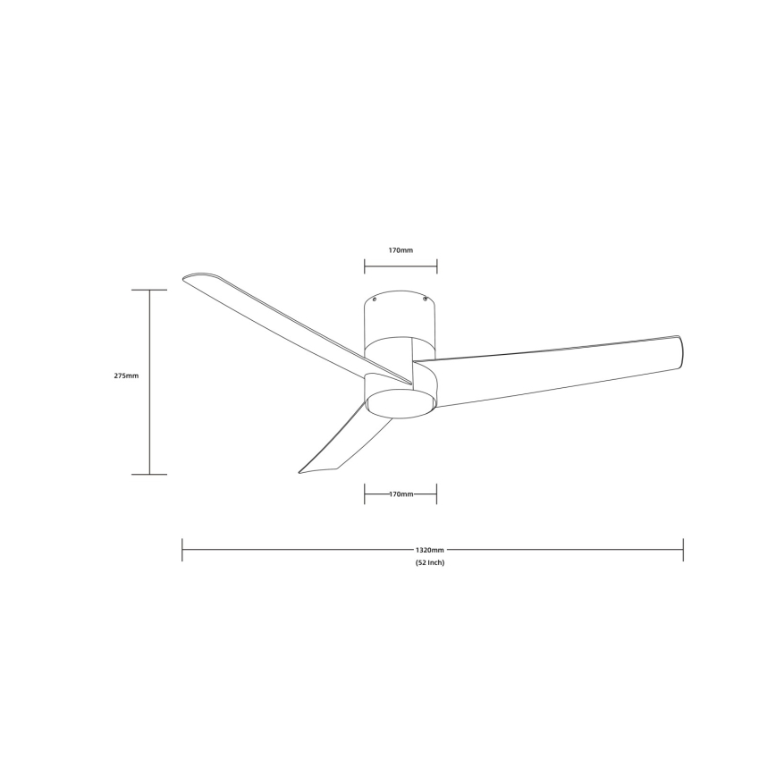 Immax NEO 07135-B - LED Pritemdomas lubinis ventiliatorius FRESH LED/18W/230V Wi-Fi Tuya juodas + nuotolinio valdymo pultas