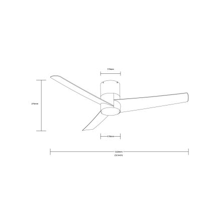 Immax NEO 07135-S - LED Reguliuojamas lubinis ventiliatorius FRESH LED/18W/230V Wi-Fi Tuya matinis chromas + nuotolinio valdymo pultas