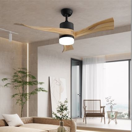 Immax NEO 07136-B - LED Pritemdomas lubinis ventiliatorius SOFISTICADO LED/18W/230V oak Wi-Fi Tuya + valdymo pultas