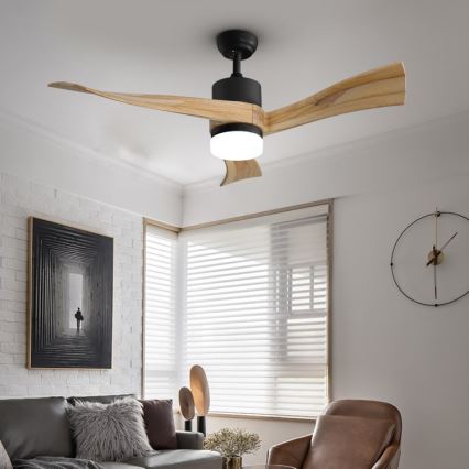 Immax NEO 07136-B - LED Pritemdomas lubinis ventiliatorius SOFISTICADO LED/18W/230V oak Wi-Fi Tuya + valdymo pultas