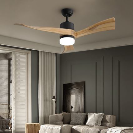 Immax NEO 07136-B - LED Pritemdomas lubinis ventiliatorius SOFISTICADO LED/18W/230V oak Wi-Fi Tuya + valdymo pultas