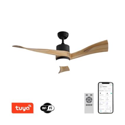 Immax NEO 07136-B - LED Pritemdomas lubinis ventiliatorius SOFISTICADO LED/18W/230V oak Wi-Fi Tuya + valdymo pultas