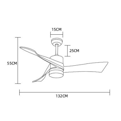 Immax NEO 07136-B - LED Pritemdomas lubinis ventiliatorius SOFISTICADO LED/18W/230V oak Wi-Fi Tuya + valdymo pultas