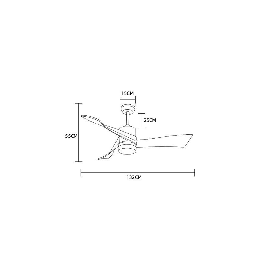 Immax NEO 07136-B - LED Pritemdomas lubinis ventiliatorius SOFISTICADO LED/18W/230V oak Wi-Fi Tuya + valdymo pultas
