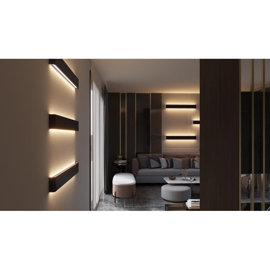 Immax NEO 07137-B - LED SMART Pritemdomi sieniniai šviestuvai LINEA juoda LED/40W/230V + nuotolinio valdymo pultas 76 cm Tuya ZigBee