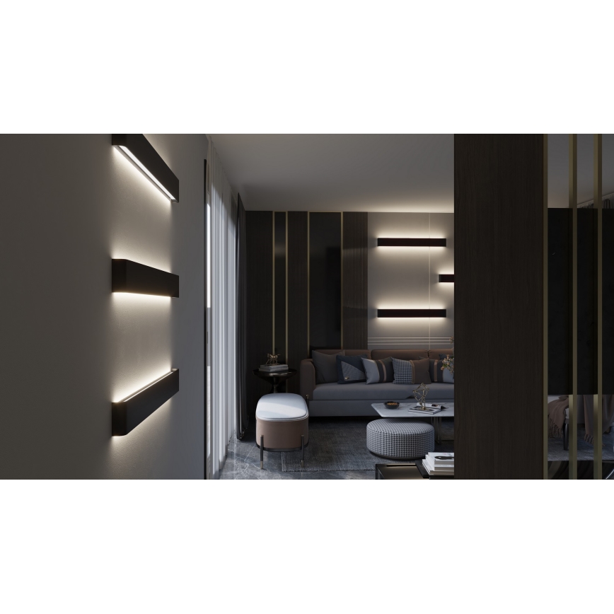 Immax NEO 07137-B - LED SMART Pritemdomi sieniniai šviestuvai LINEA juoda LED/40W/230V + nuotolinio valdymo pultas 76 cm Tuya ZigBee