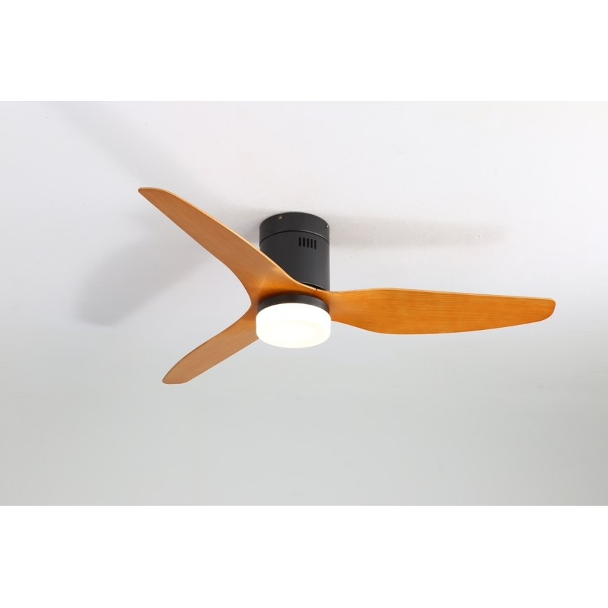 Immax NEO 07142-B - LED Lubinis ventiliatorius NEO LITE FRESCO LED/18W/230V Tuya Wi-Fi juodas/medis + valdymo pultas