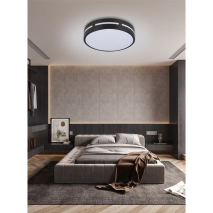 Immax NEO 07152-B30 - LED Reguliuojamas lubinis šviestuvas NEO LITE PERFECTO LED/24W/230V Wi-Fi Tuya juodas + valdymo pultas