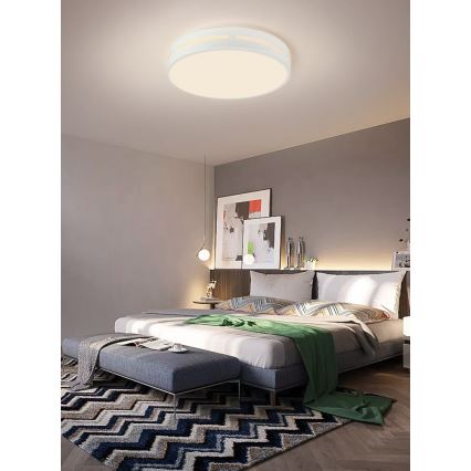 Immax NEO 07153-W30 - LED Reguliuojamas lubinis šviestuvas NEO LITE PERFECTO LED/24W/230V Wi-Fi Tuya baltas + valdymo pultas