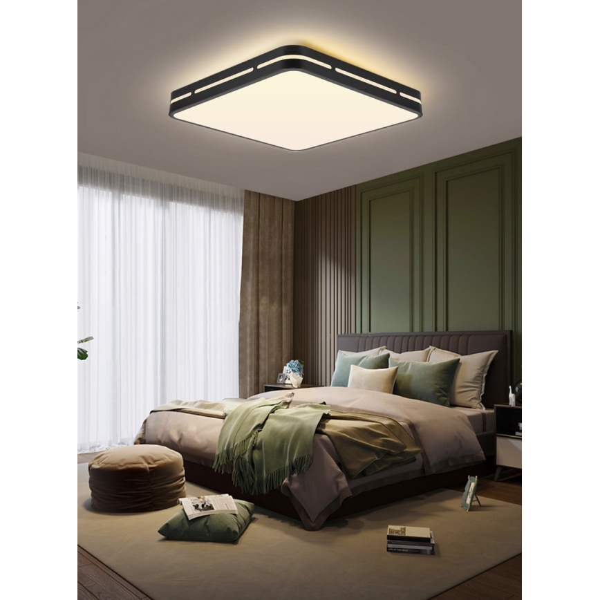 Immax NEO 07154-B30 - LED Reguliuojamas lubinis šviestuvas NEO LITE PERFECTO LED/24W/230V Wi-Fi Tuya juodas + valdymo pultas