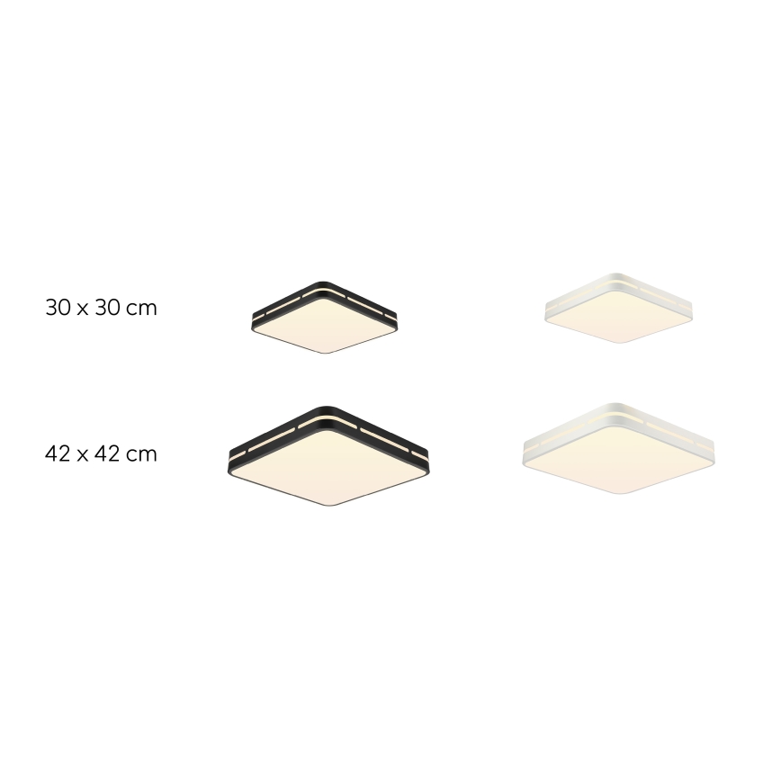 Immax NEO 07154-B30 - LED Reguliuojamas lubinis šviestuvas NEO LITE PERFECTO LED/24W/230V Wi-Fi Tuya juodas + valdymo pultas