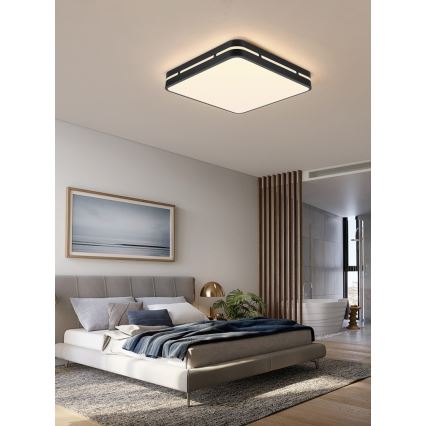 Immax NEO 07154-B42 - LED Reguliuojamas lubinis šviestuvas NEO LITE PERFECTO LED/48W/230V Wi-Fi Tuya juodas + valdymo pultas