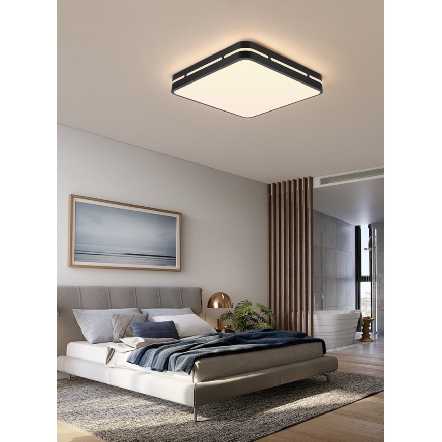 Immax NEO 07154-B42 - LED Reguliuojamas lubinis šviestuvas NEO LITE PERFECTO LED/48W/230V Wi-Fi Tuya juodas + valdymo pultas