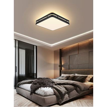 Immax NEO 07154-B42 - LED Reguliuojamas lubinis šviestuvas NEO LITE PERFECTO LED/48W/230V Wi-Fi Tuya juodas + valdymo pultas