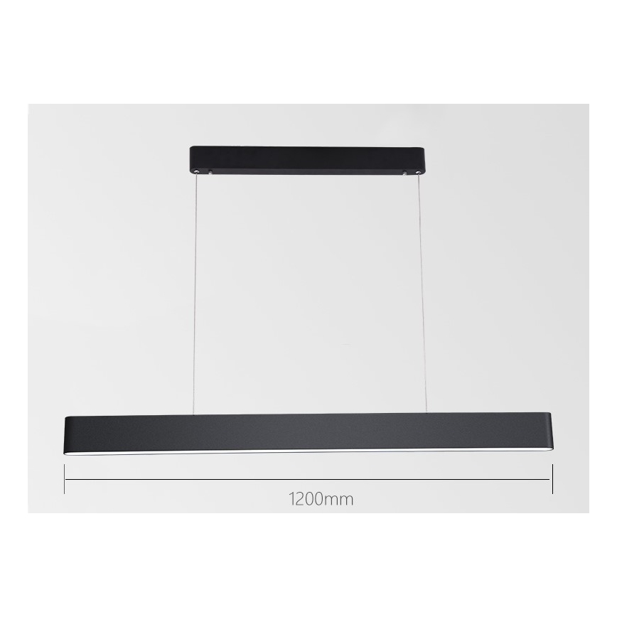 Immax NEO 07157-B120X - LED RGB+CCT Reguliuojamas pakabinamas sietynas MILANO LED/40W/230V Tuya juoda