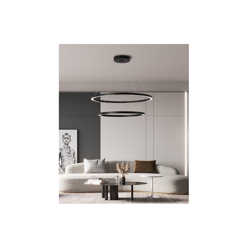 Immax NEO 07158-B80-60 - LED Reguliuojamas pakabinamas sietynas FINO LED/93W/230V Tuya juodas + valdymo pultas