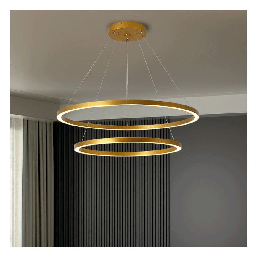 Immax NEO 07159-G80-60 - LED Reguliuojamas pakabinamas sietynas FINO LED/93W/230V Tuya aukso + valdymo pultas