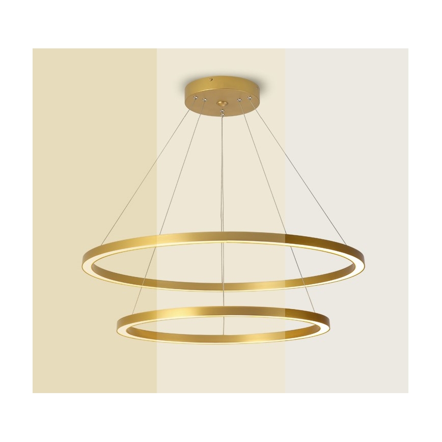 Immax NEO 07159-G80-60 - LED Reguliuojamas pakabinamas sietynas FINO LED/93W/230V Tuya aukso + valdymo pultas