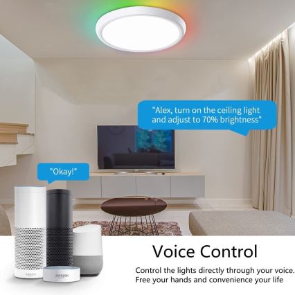 Immax NEO 07164-40 - LED RGB+CCT Reguliuojamas lubų šviestuvas NEO LITE TUDO LED/50W/230V Wi-Fi Tuya + nuotolinio valdymo pultas